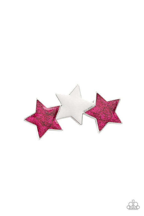 dont-get-me-star-ted--pink-hair-clip-paparazzi-accessories
