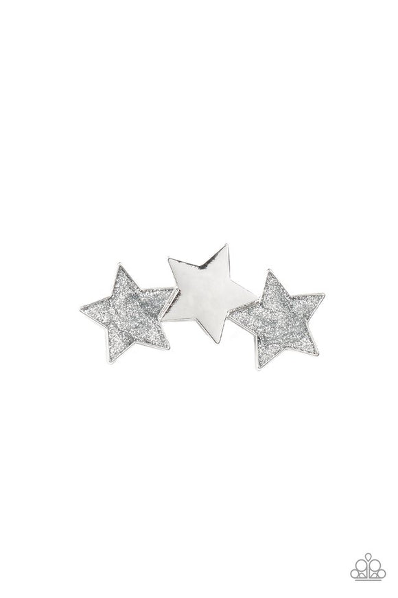 dont-get-me-star-ted--silver-hair-clip-paparazzi-accessories