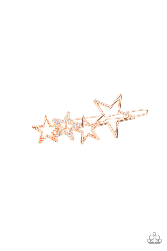 From STAR To Finish - Copper Hair Clip - Paparazzi Accessories