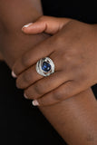 Stepping Up The Glam - Blue Ring - Paparazzi Accessories