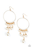 Working The Room - Gold Earrings - Paparazzi Accessories