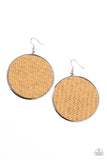 Wonderfully Woven - Brown Earrings - Paparazzi Accessories
