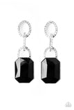 Superstar Status - Black Post Earrings - Paparazzi Accessories