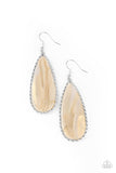 Ethereal Eloquence - White Earrings - Paparazzi Accessories