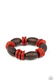 Caribbean Castaway - Red Bracelet - Paparazzi Accessories