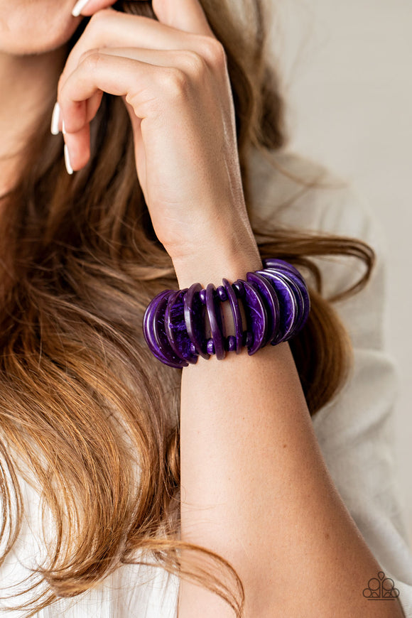 Tropical Tiki Bar - Purple Bracelet - Paparazzi Accessories
