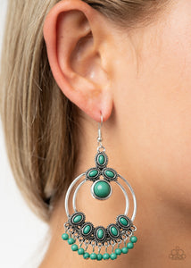 Palm Breeze - Green Earrings - Paparazzi Accessories