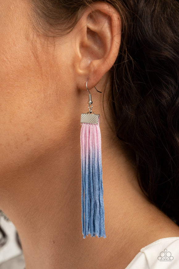 Dual Immersion - Pink Earrings - Paparazzi Accessories