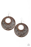 Tropical Canopy - Brown Earrings - Paparazzi Accessories