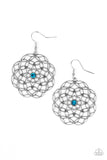 Botanical Bash - Blue Earrings - Paparazzi Accessories