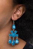 Afterglow Glamour - Blue Earrings - Paparazzi Accessories