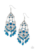 Glass Slipper Glamour - Blue Earrings - Paparazzi Accessories