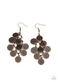 Blushing Blooms - Copper Earrings - Paparazzi Accessories