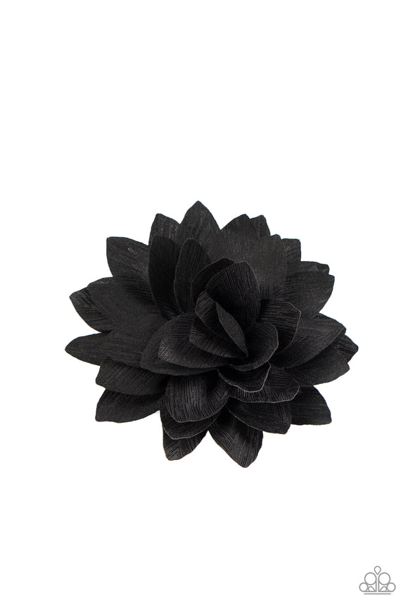 Summer Is In The Air - Black Hair Clip - Paparazzi Accessories