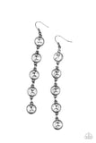 Trickle Down Twinkle - Black Earrings - Paparazzi Accessories