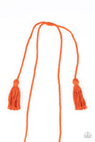 Between You and MACRAME - Orange Necklace - Paparazzi Accessories