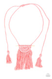Between You and MACRAME - Pink Necklace - Paparazzi Accessories