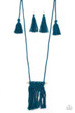 Between You and MACRAME - Blue Necklace - Paparazzi Accessories
