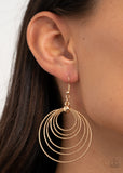Elliptical Elegance - Gold Earrings - Paparazzi Accessories