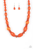 High Alert - Orange Necklace - Paparazzi Accessories