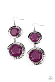 Thrift Shop Stop - Purple Earrings - Paparazzi Accessories