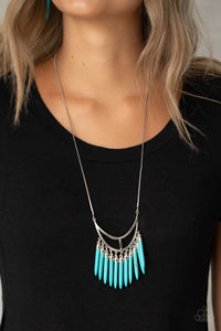 Stone Age A-Lister - Blue Necklace - Paparazzi Accessories