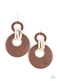 beach-day-drama-brown-earrings-paparazzi-accessories