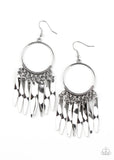 Let GRIT Be! - Silver Earrings - Paparazzi Accessories