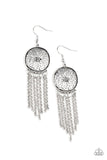 Blissfully Botanical - Silver Earrings - Paparazzi Accessories