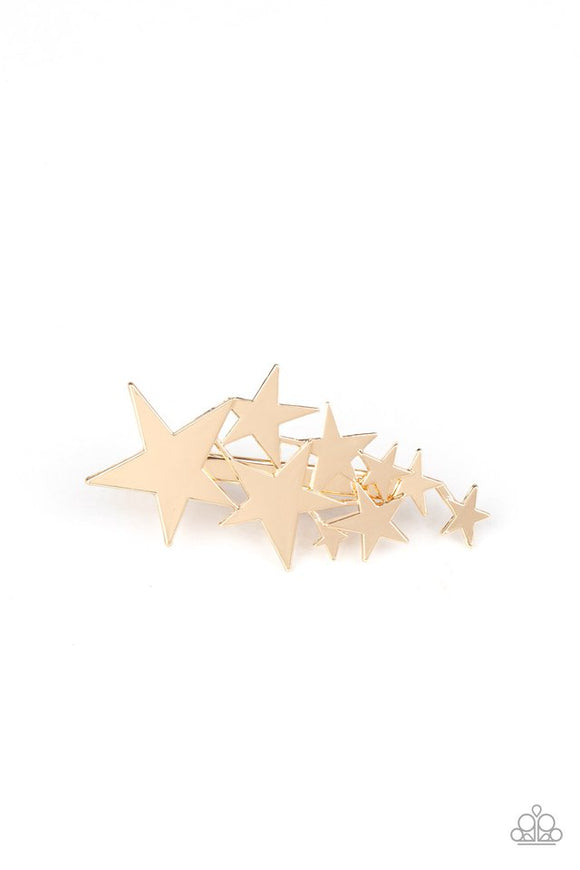 She STAR-ted It! - Gold Hair Clip - Paparazzi Accessories