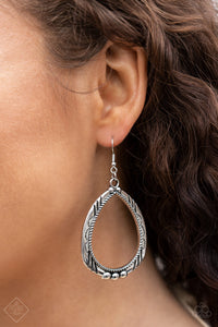 Terra Topography - Silver Earrings - Paparazzi Accessories