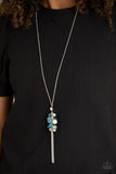 Party Girl Glow - Blue Necklace - Paparazzi Accessories