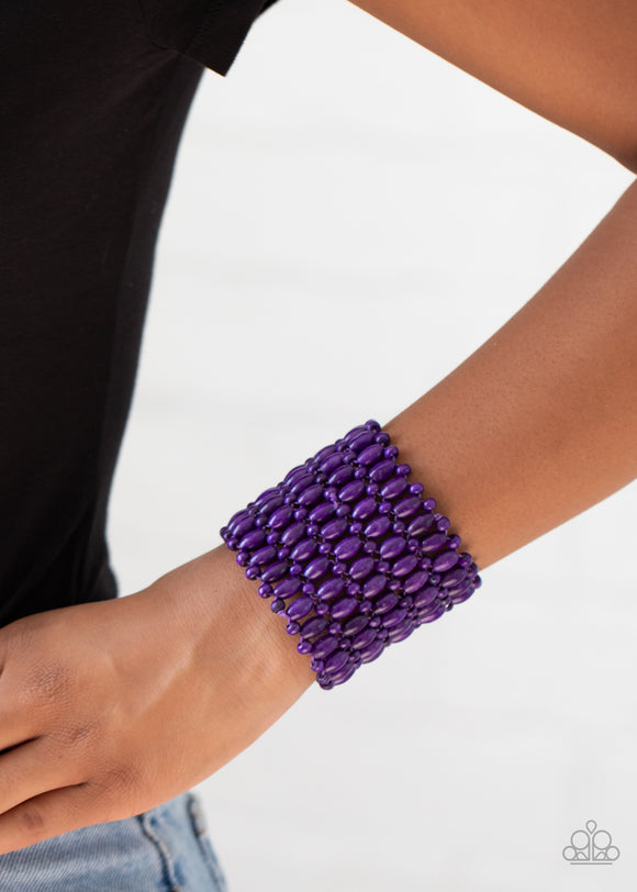 Way Down In Kokomo - Purple Bracelet - Paparazzi Accessories