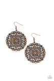 Oh MANDALA! - Copper Earrings - Paparazzi Accessories