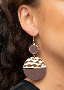Natural Element - Gold Earrings - Paparazzi Accessories