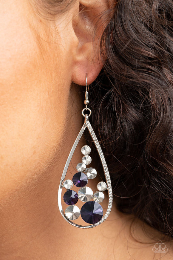 Tempest Twinkle - Purple Earrings - Paparazzi Accessories