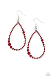 Diva Dimension - Red Earrings - Paparazzi Accessories