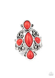Sahara Sweetheart - Red Ring - Paparazzi Accessories