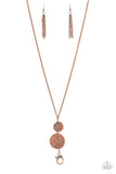 Shoulder To Shoulder - Copper Lanyard - Paparazzi Accessories