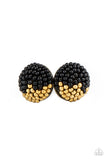 as-happy-as-can-bead-black-post earrings-paparazzi-accessories