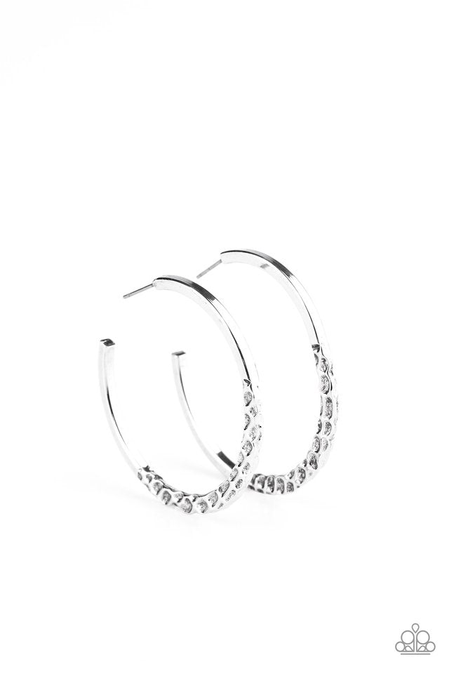 Imprinted Intensity - Silver Earrings - Paparazzi Accessories ...