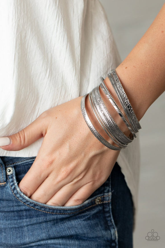 Relics On Repeat - Silver Bracelet - Paparazzi Accessories