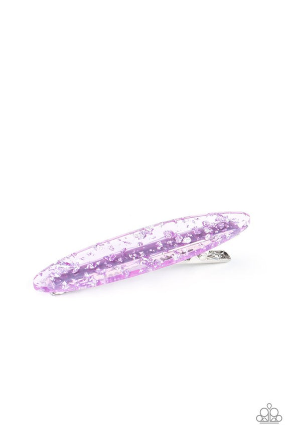 confetti-couture-purple-hair-clip-paparazzi-accessories
