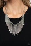 Cue The Fireworks - White Necklace - Paparazzi Accessories
