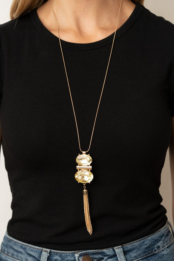 runway-rival-yellow-necklace-paparazzi-accessories