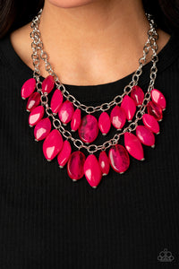 Palm Beach Beauty - Pink Necklace - Paparazzi Accessories
