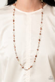 Twinkling Treasures - Brown Necklace - Paparazzi Accessories