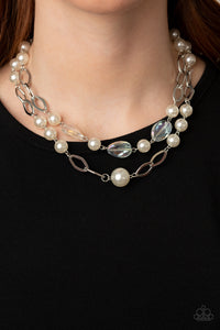 Fluent In Affluence - White Necklace - Paparazzi Accessories
