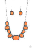 Lets Get Loud - Orange Necklace - Paparazzi Accessories