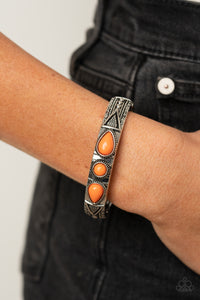 Radiant Ruins - Orange Bracelet - Paparazzi Accessories